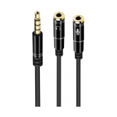 Cabo Áudio Splitter Ewent EC1641 2xJack 3.5mm 0.3m Preto image