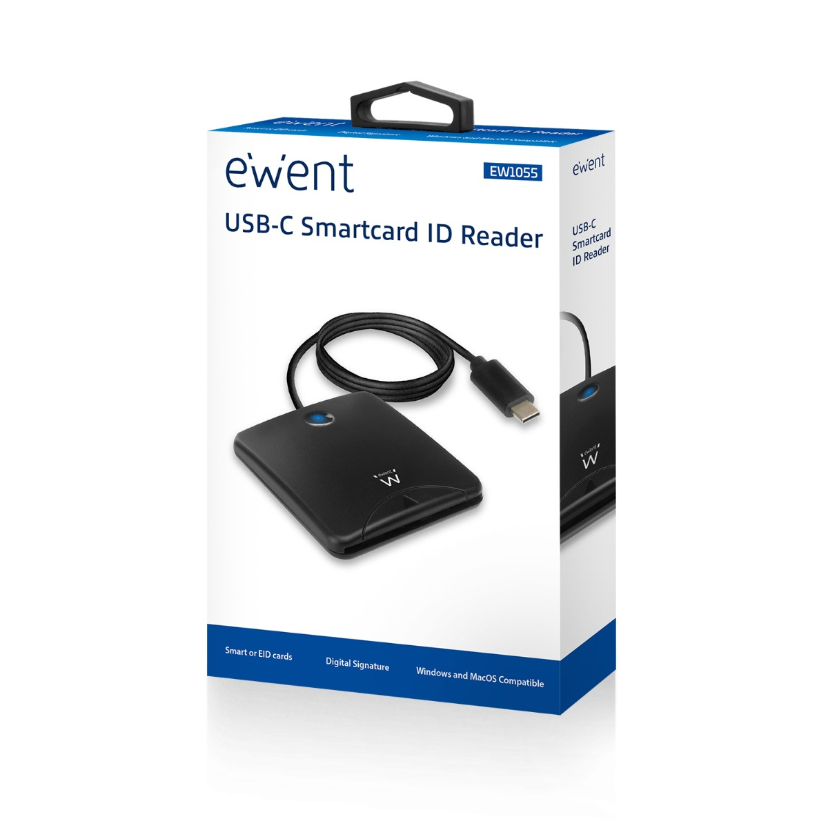 Leitor Carto eID / Smart Card Ewent EW1055 USB-C Preto 4