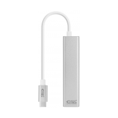 Cabo Nanocable Conversor USB-C a Ethernet Gigabit + 3xUSB 3.0 Aluminio 15 cm image