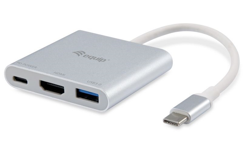 Adaptador Equip Type-C para HDMI/USB-C PD/USB 3.0 1