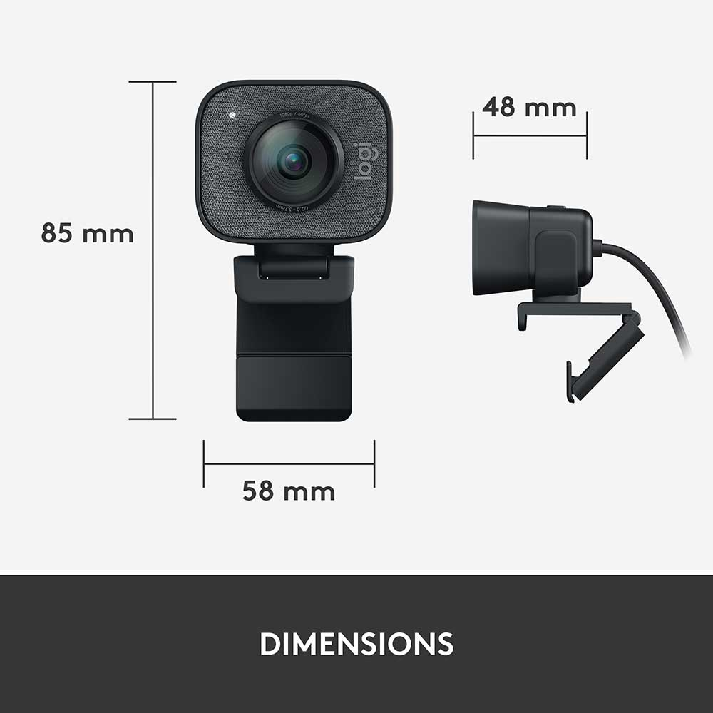 Webcam Logitech StreamCam Full HD 1080p USB 3.1 Type-C Preta 4