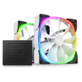 Ventoinha 140mm NZXT Aer RGB 2 Twin Starter Pack 4 Pinos PWM Branca (Pack 2) + Controlador image