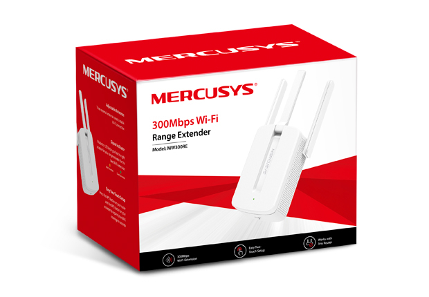 Repetidor Mercursys MW300RE Wi-Fi 300Mbps 3