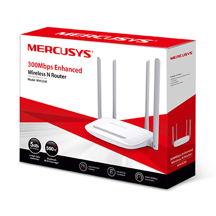 Router Mercusys MW325R N300 WiFi 4 10/100Mbps 4