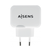 Carregador Aisens USB 17W 5V/3.4A, 2xUSB com controlo AI, Branco image