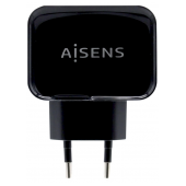 Carregador Aisens USB 17W 5V/3.4A, 2xUSB com controlo AI, Preto image