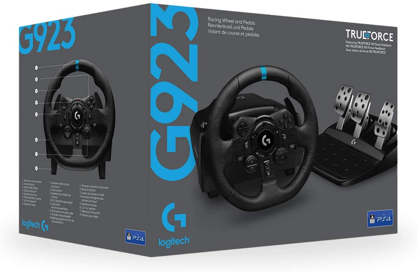 Volante Logitech G923 TrueForce Racing Wheel PS5/PC 3