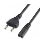 Cabo de Alimentação Aisens forma 8 CEE7/16/M-C7/H 1.5m Preto image