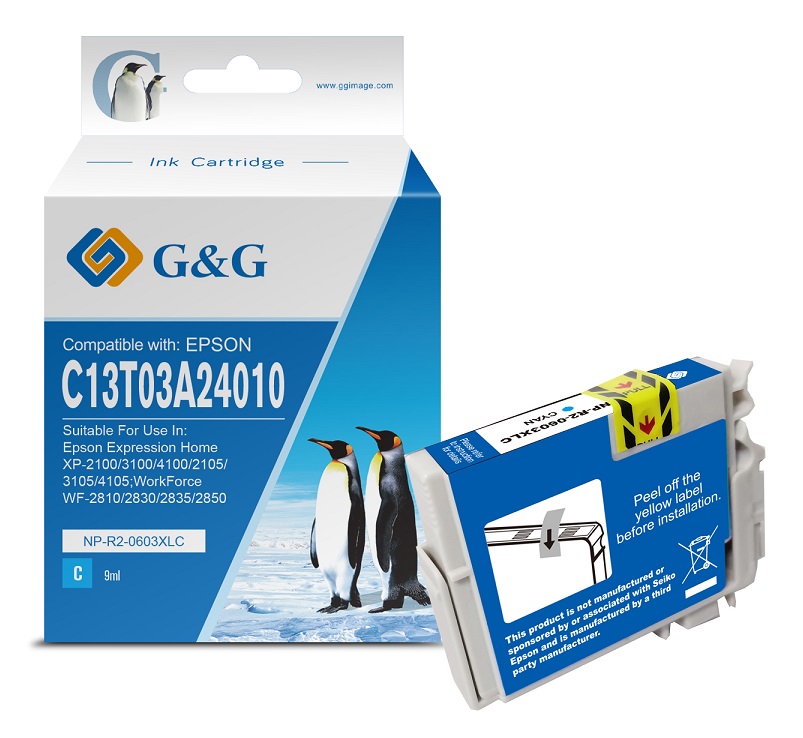 Tinteiro Epson Compatvel G&G 603 XL Azul 1