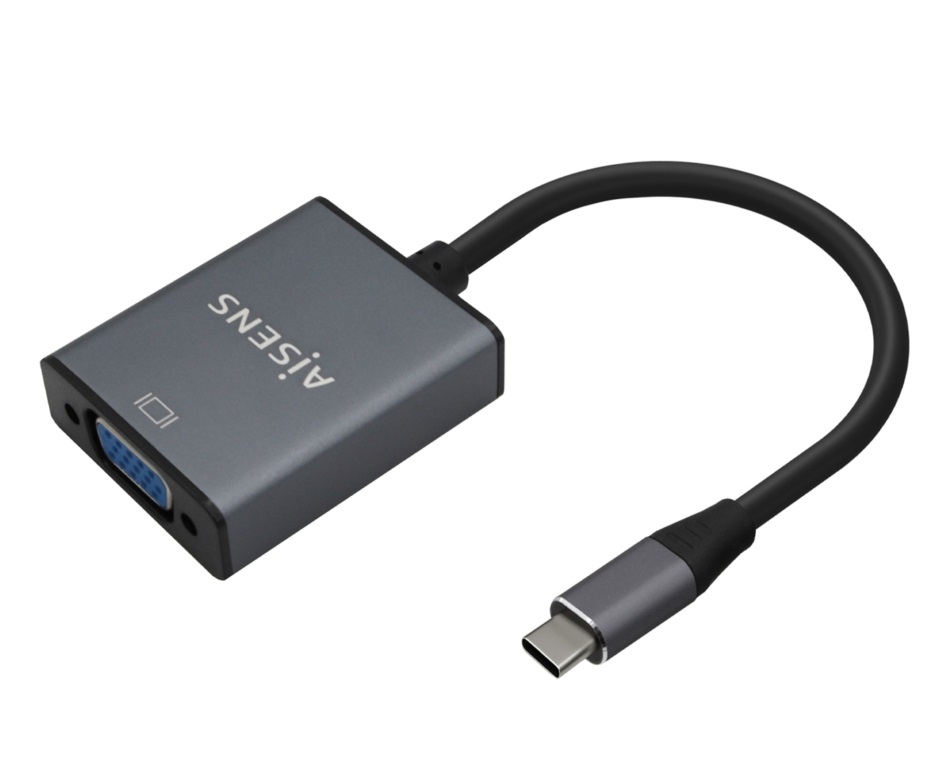 Conversor Aisens USB-C para VGA, Cinza, 15cm 1