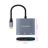 Conversor USB-C para HDMI/USB3.0/USB-C PD, 15 cm image