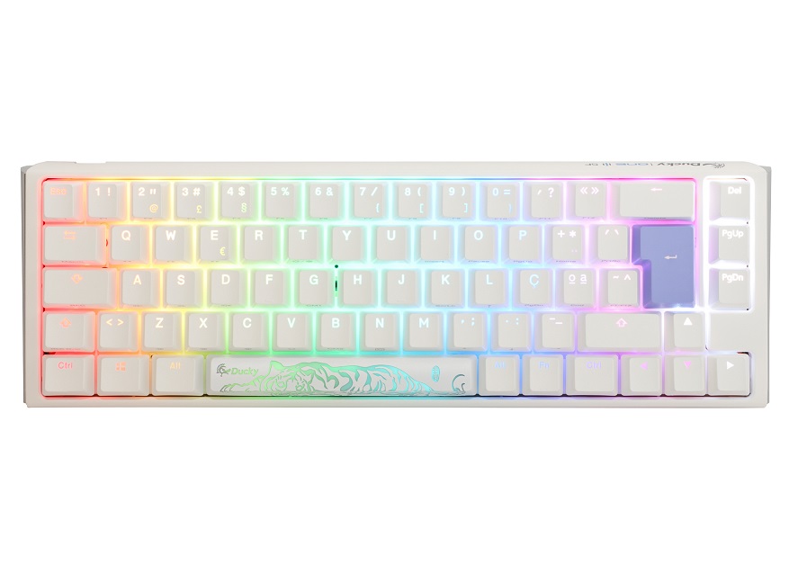 Teclado Ducky ONE 3 Classic SF 65% Pure White Hot-swappable MX-Red RGB PBT - Mecnico (PT) 1