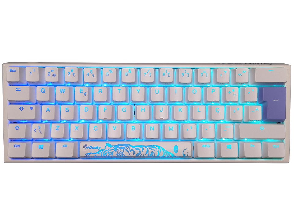 Teclado Ducky ONE 3 Classic Mini 60% Pure White Hot-swappable MX-Silent Red RGB PBT - Mecnico (PT) 1