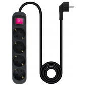 Régua Nanocable 4 Tomadas com Switch on/off Preta image