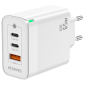 Carregador Aisens 2xUSB-C PD3.0 QC4.0, 1xUSB-A QC3.0 65W Branco image