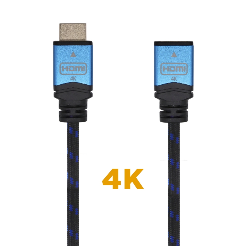 Cabo de Extenso HDMI Aisens 2.0 Premium 3m Preto/Azul 1