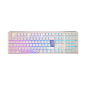 Teclado Ducky ONE 3 Classic Full-Size Pure White, Hot-swappable, MX-Silent Red, RGB, PBT - Mecânico PT image