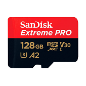 Cartão de Memória SanDisk Extreme Pro UHS-I C10 U3 V30 A2 microSDXC 128GB + Adaptador SD image