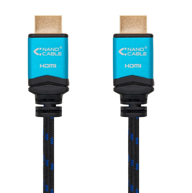 Cabo HDMI 2.0 NanoCable High Speed M/M 1.5m Preto/Azul 2