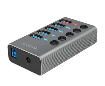 Hub USB3.2 LogiLink 4x USB-A 3.2 + 1x USB-A Fast Charging 1