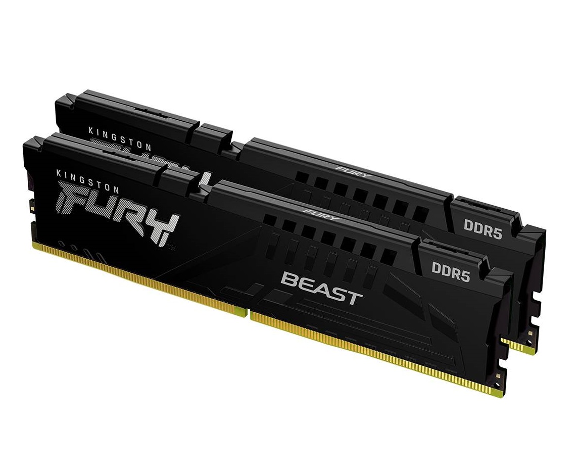 Memria RAM Kingston Fury Beast 32GB (2x16GB) DDR5-6000MHz CL36 Preta 1