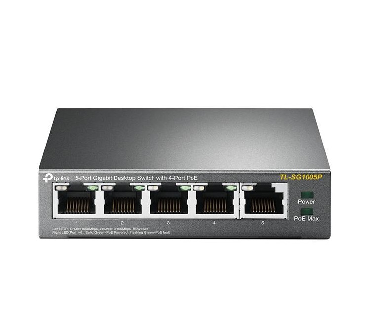 Switch TP-Link TL-SG1005P 5 Portas Gigabit UnManaged PoE+ 1