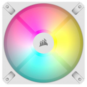 Ventoinha 120mm Corsair iCUE AR120 Digital RGB 4 Pinos PWM Branca image
