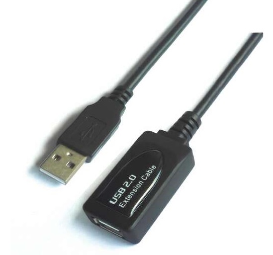 Cabo Extenso Aisens USB 2.0 Amplificado A-A M/F 15m Preto 1