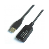 Cabo Extensão Aisens USB 2.0 Amplificado A-A M/F 15m Preto image