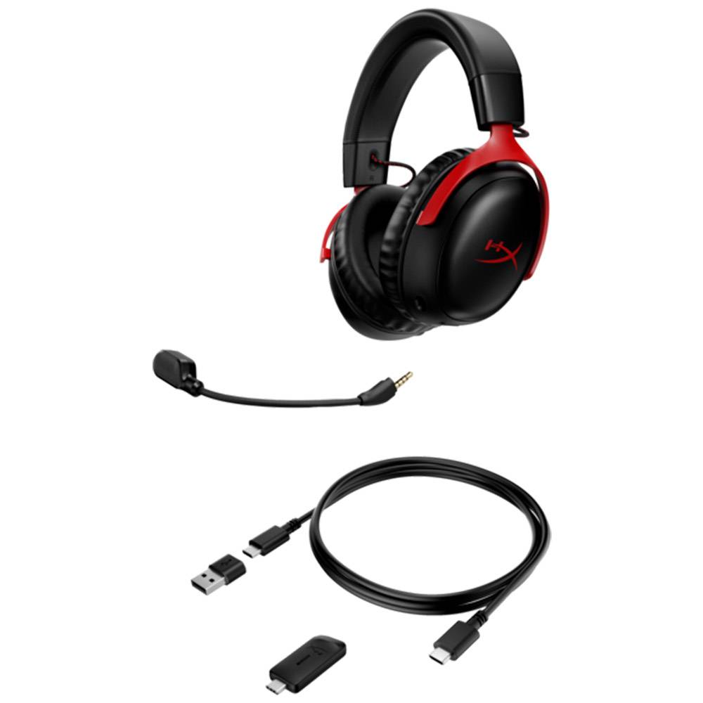 Auscultadores HyperX Cloud III DTS Wireless Preto/Vermelho 4