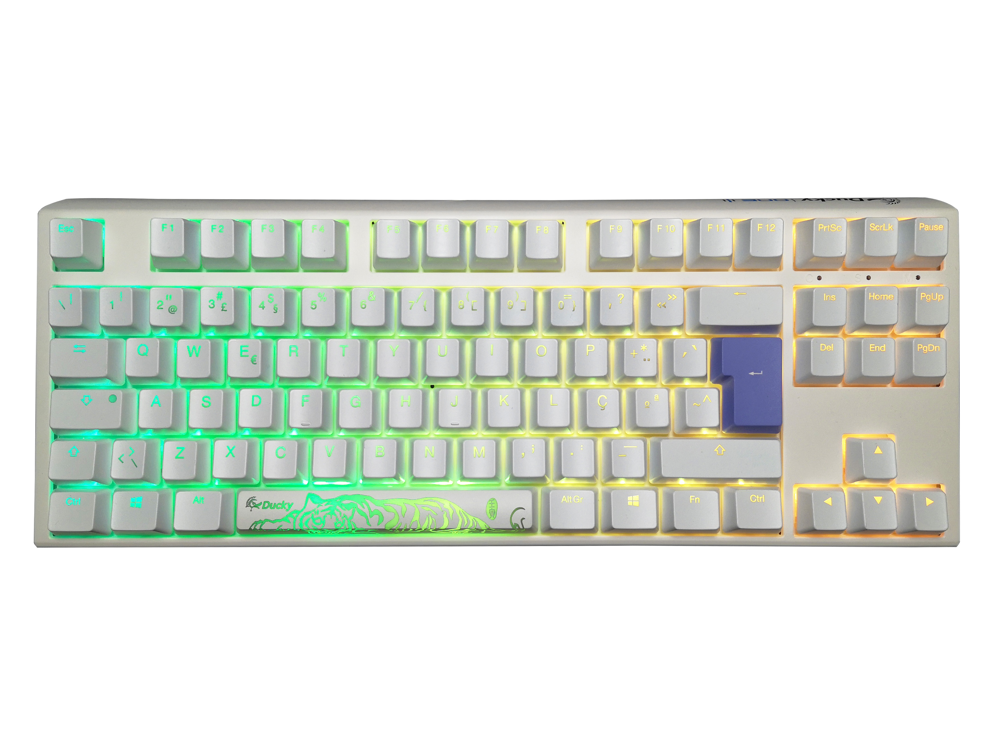 Teclado Mecânico Ducky ONE 3 Classic TKL Pure White RGB MX-Brown PT 1