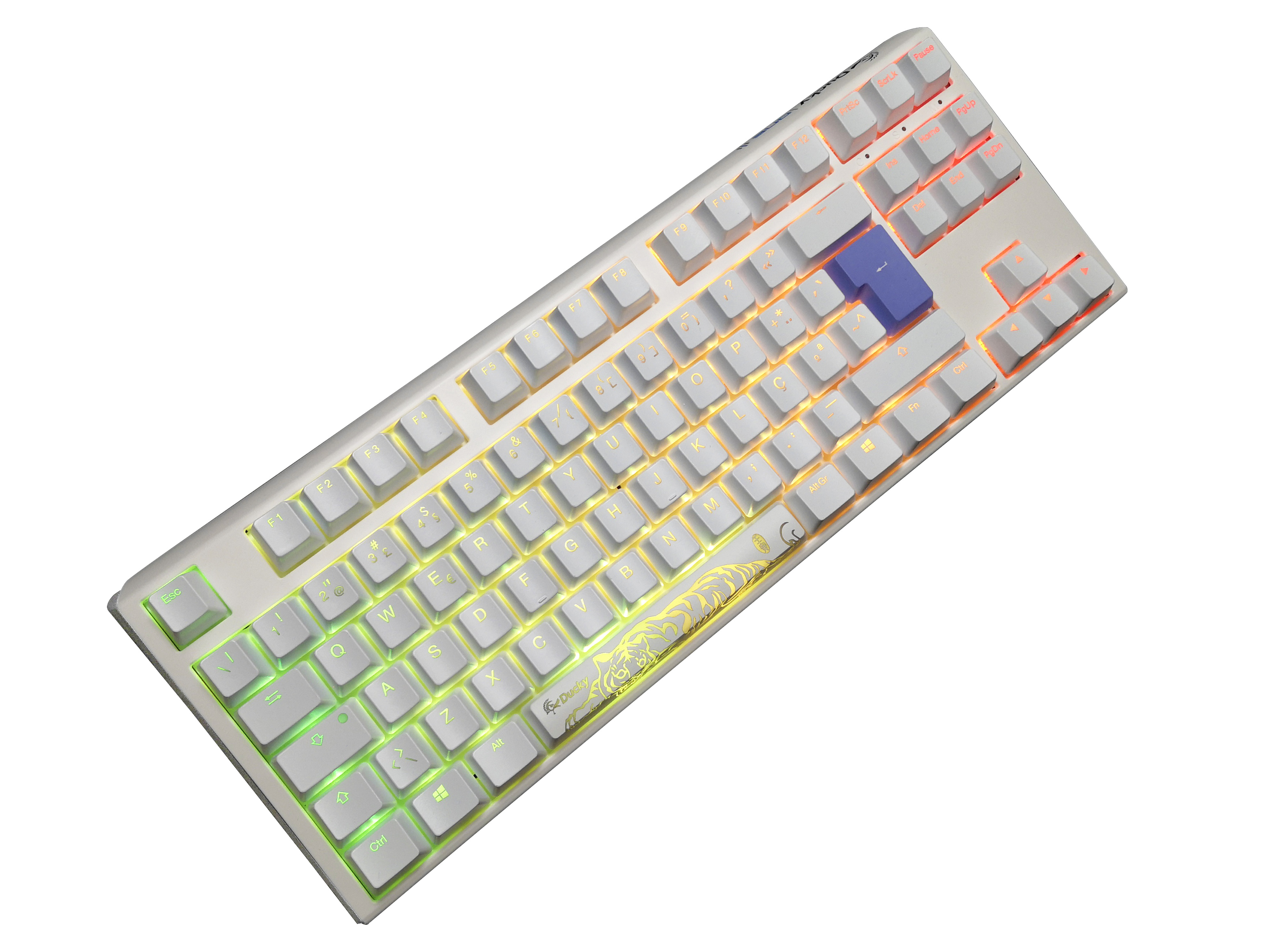 Teclado Mecânico Ducky ONE 3 Classic TKL Pure White RGB MX-Brown PT 2