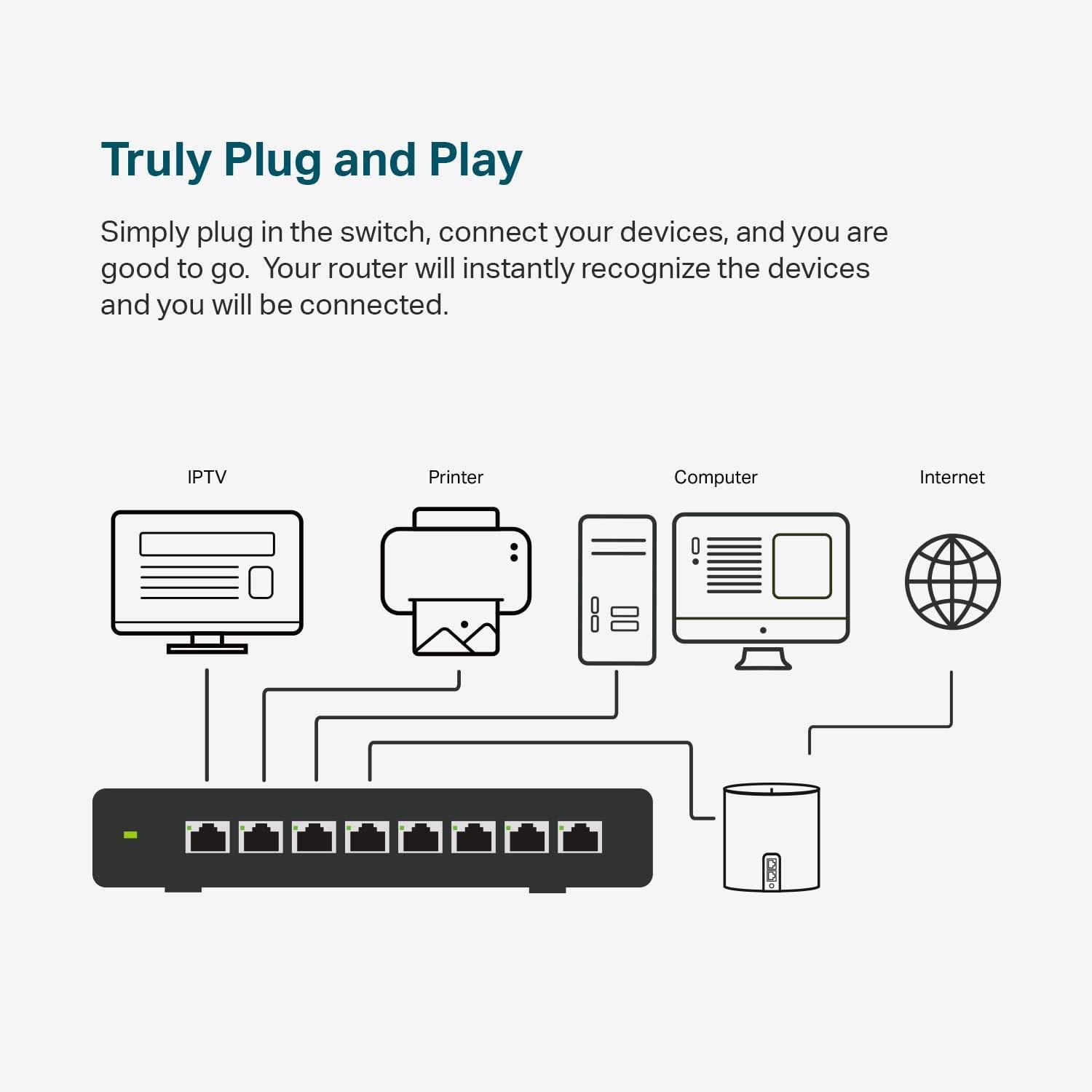 Switch TP-Link TL-SG108S 8 Portas Gigabit 4