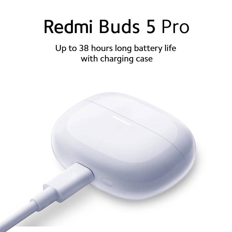 Auriculares Xiaomi Redmi Buds 5 Pro Active Noise Cancellation Bluetooth 5.3 Moonlight White 4