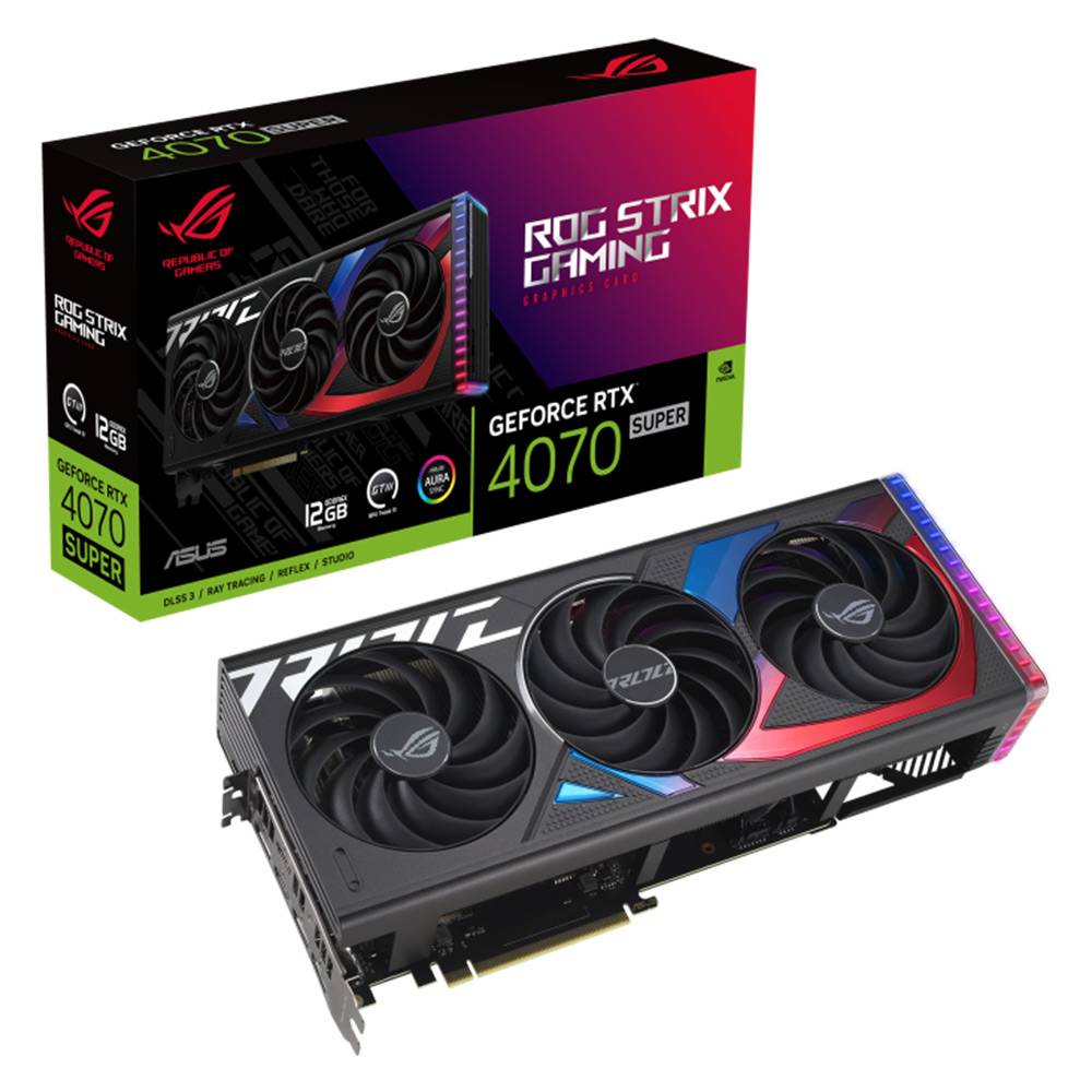 Placa Gráfica Asus GeForce RTX 4070 Super ROG Strix Gaming 12GB GDDR6X DLSS3 1