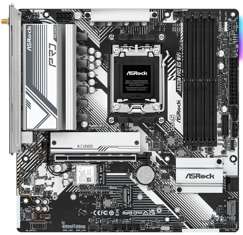 Motherboard ASRock A620M Pro RS WiFi 1