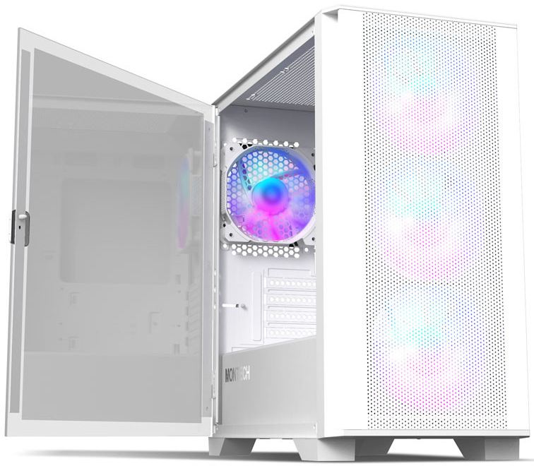 Caixa Micro-ATX Montech AIR 100 ARGB Vidro Temperado Branco 2