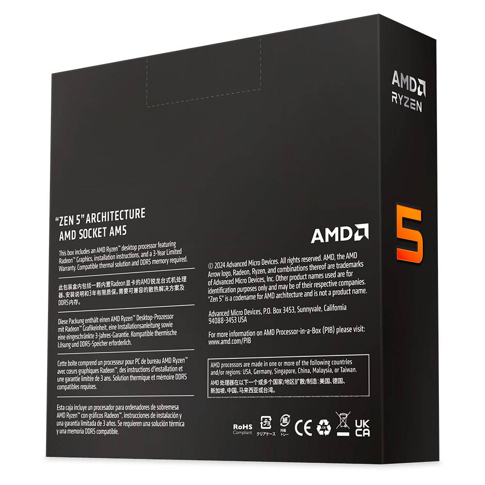 Processador AMD Ryzen 5 9600X 6-Core c/ Turbo 5.4GHz 3