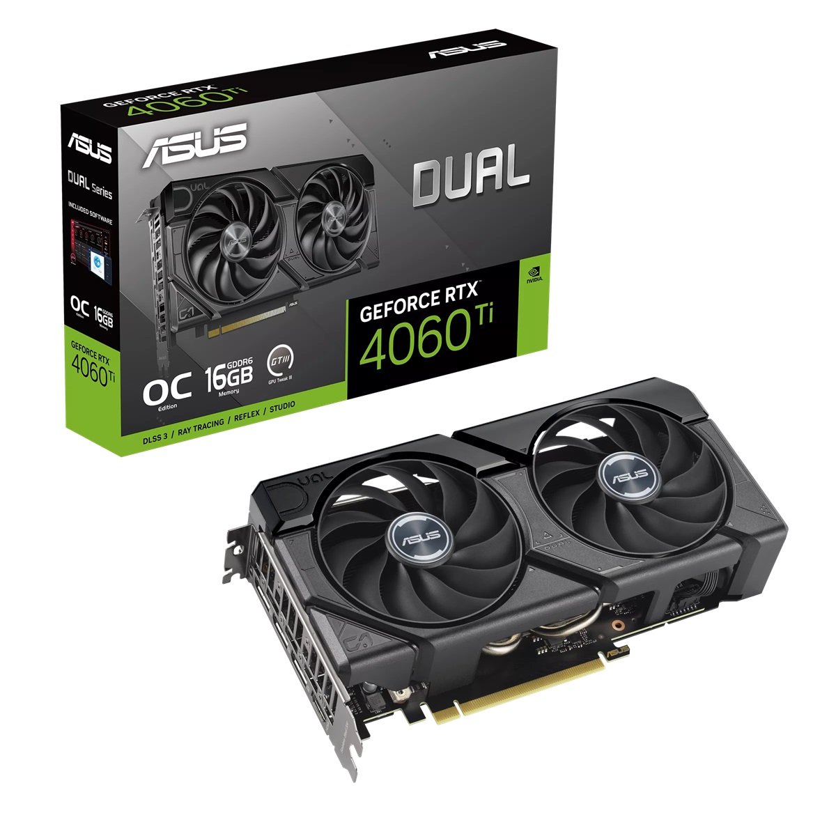 Placa Gráfica Asus Dual GeForce RTX 4060 Ti 16GB EVO OC GDDR6 1