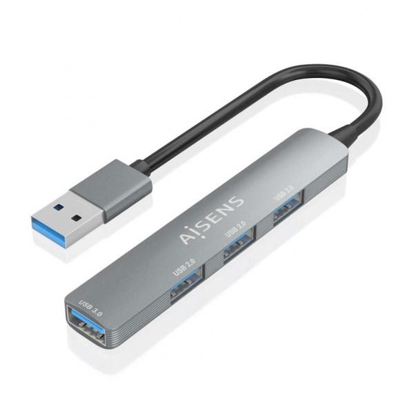 Aisens Hub USB-A 3.0 - 3x USB-A 2.0 Alumínio 1