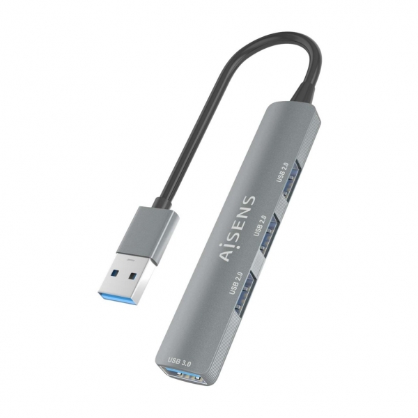 Aisens Hub USB-A 3.0 - 3x USB-A 2.0 Alumínio 3