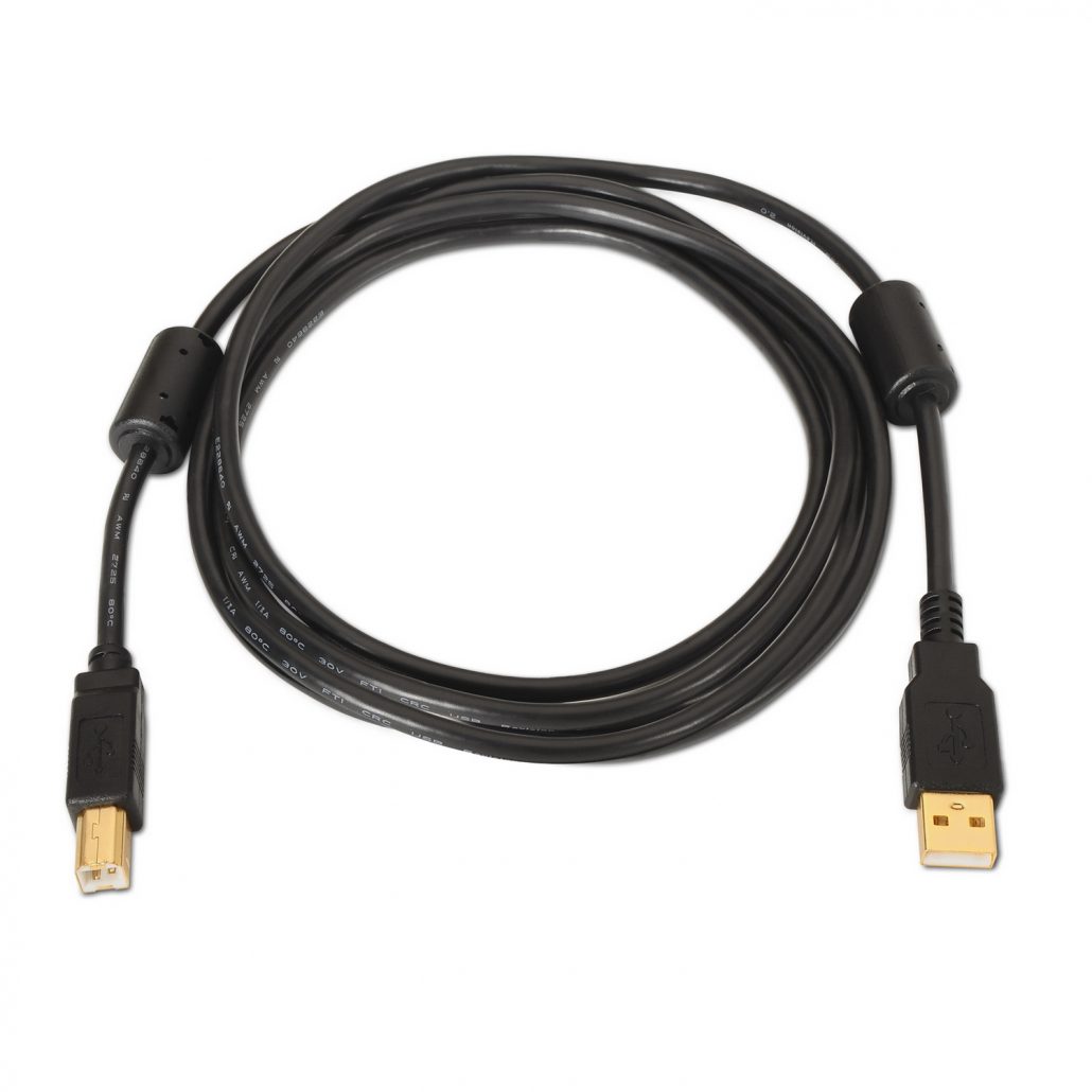 Cabo Aisens USB 2.0 Type-A M p/ Type-B M Impressora 5m Premium Preto 2