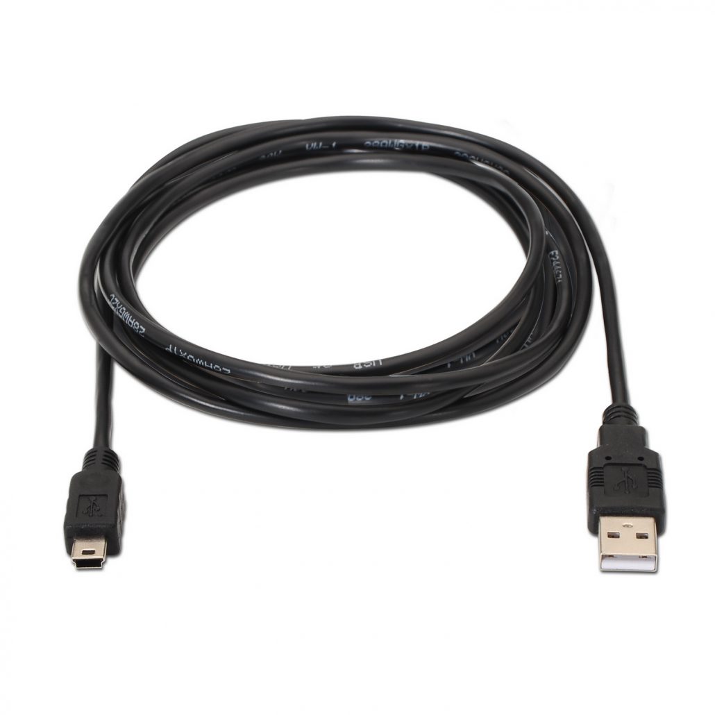 Cabo Aisens USB 2.0 Type-A M p/ mini-USB M 1m Preto 2