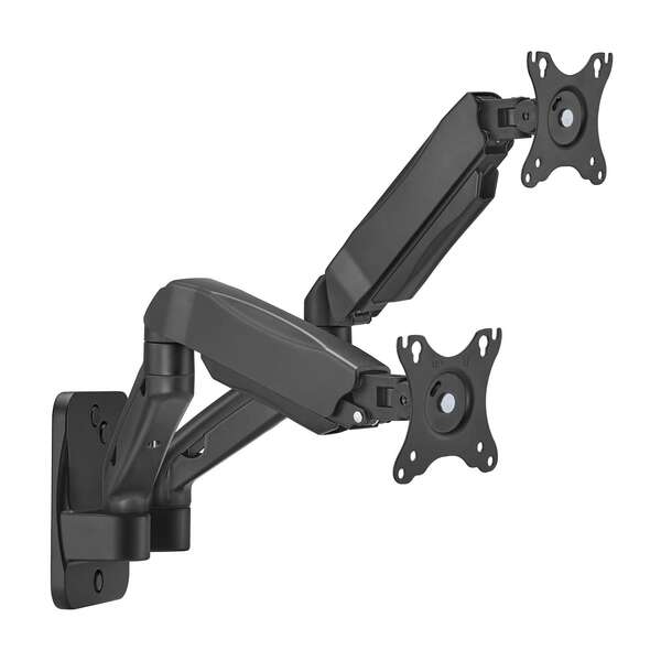 Suporte Parede Aisens para 2 Monitores Rotativo e Inclinável (17“-32“) Preto 1