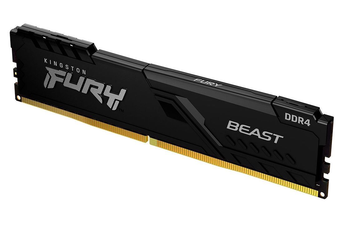 Memória RAM Kingston Fury Beast 16GB (1x16GB) DDR4-2666MHz 1R CL16 Preta 1