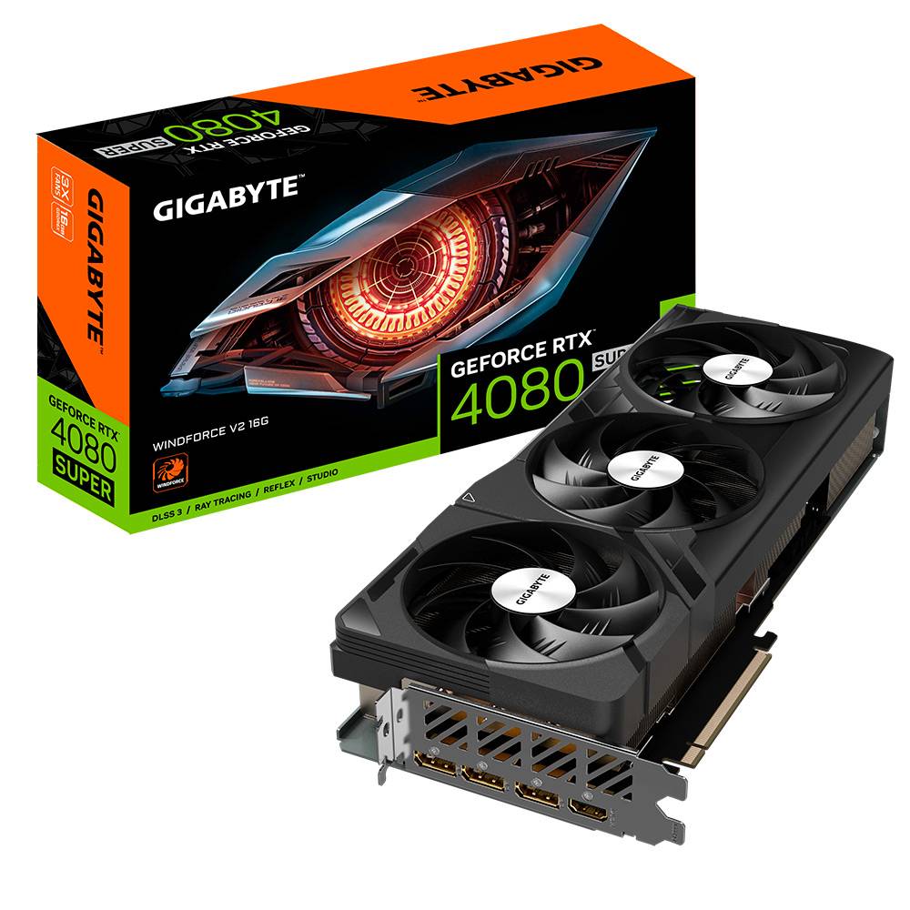 Placa Gráfica Gigabyte GeForce RTX 4080 Super Windforce V2 16GB GDDR6X DLSS3 1