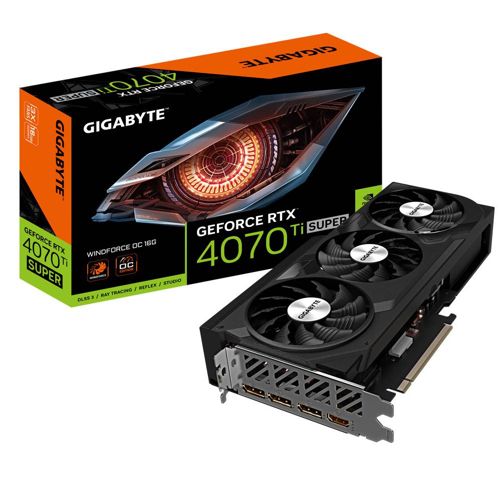 Placa Gráfica Gigabyte GeForce RTX 4070 Ti Super Windforce OC 16GB GDDR6X DLSS3 1