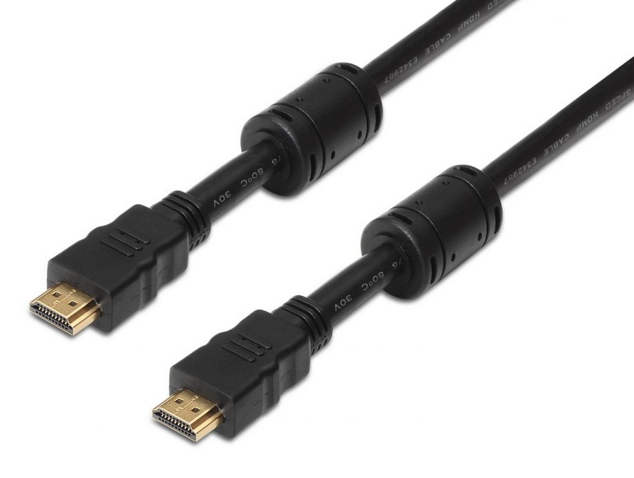 Cabo HDMI 1.4 Aisens Alta Velocidade Ferrite M/M 10m Preto 1