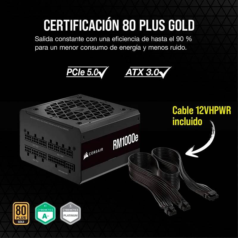 Fonte de Alimentação ATX Corsair RMe Series RM1000e 1000W 80 Plus Gold Full Modular 2