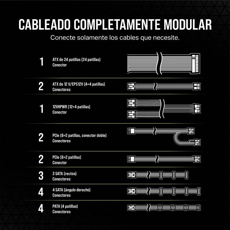 Fonte de Alimentação ATX Corsair RMe Series RM1000e 1000W 80 Plus Gold Full Modular 4